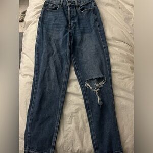 Pacsun slim straight ripped jeans with steamripped ankles